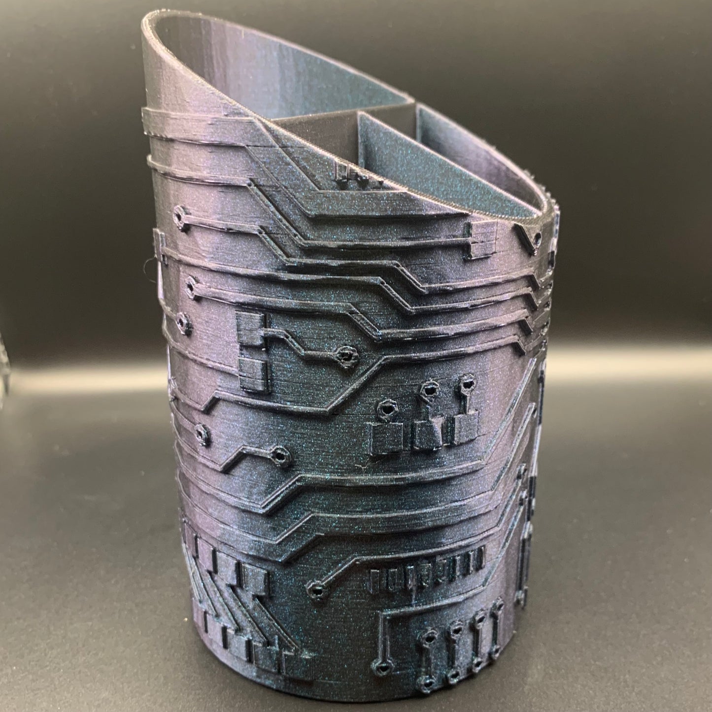 Circuit Caddy Desk Organizer - PLA - Burnt Titanium Color