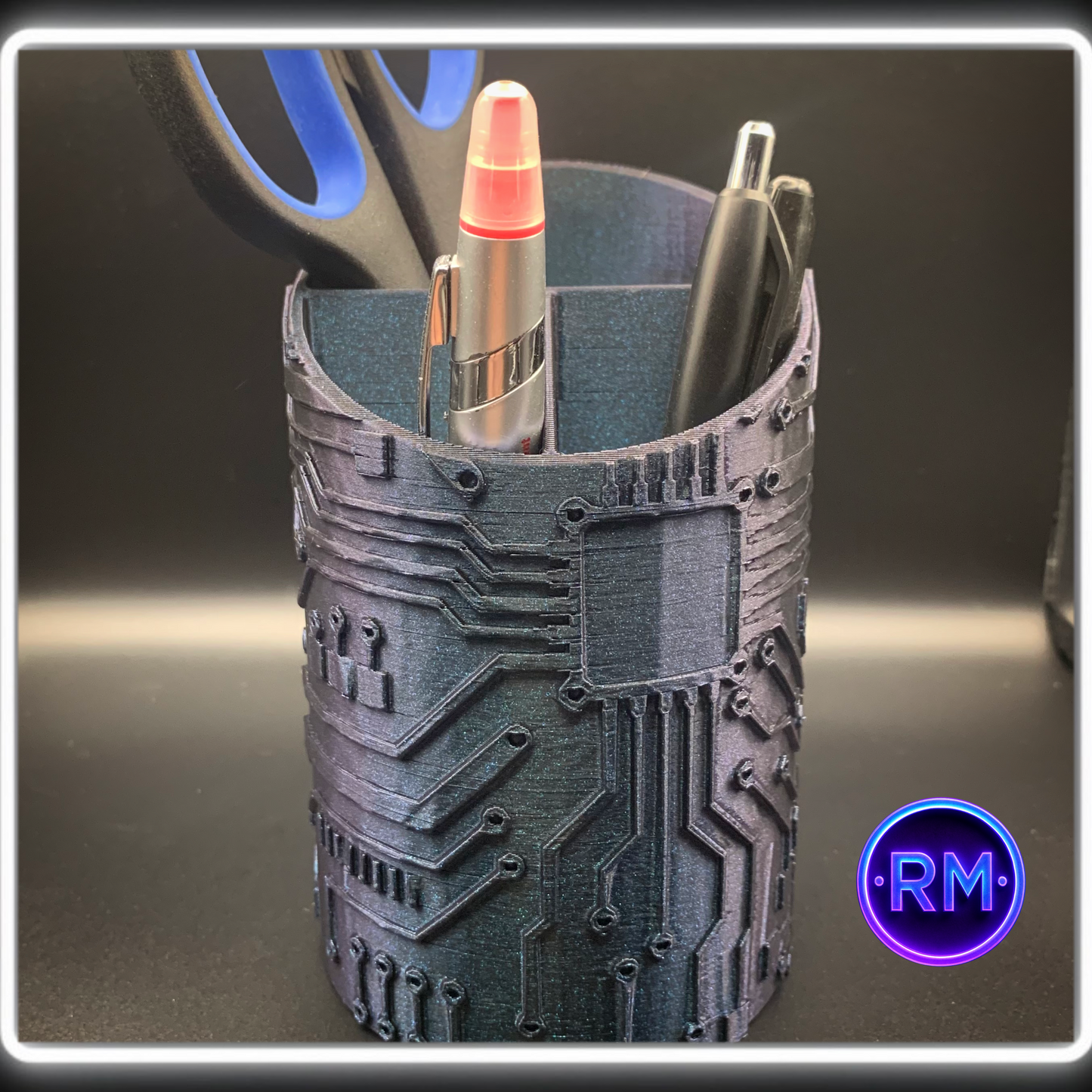 Circuit Caddy Desk Organizer - PLA - Burnt Titanium Color