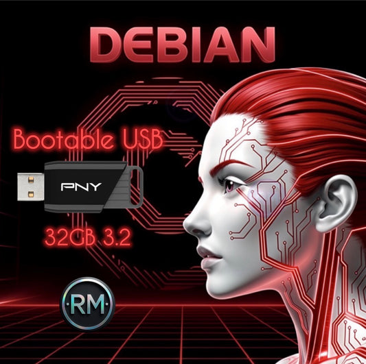 Debian Linux Bootable USB Drive | Live + Full Installer | 32GB 3.2