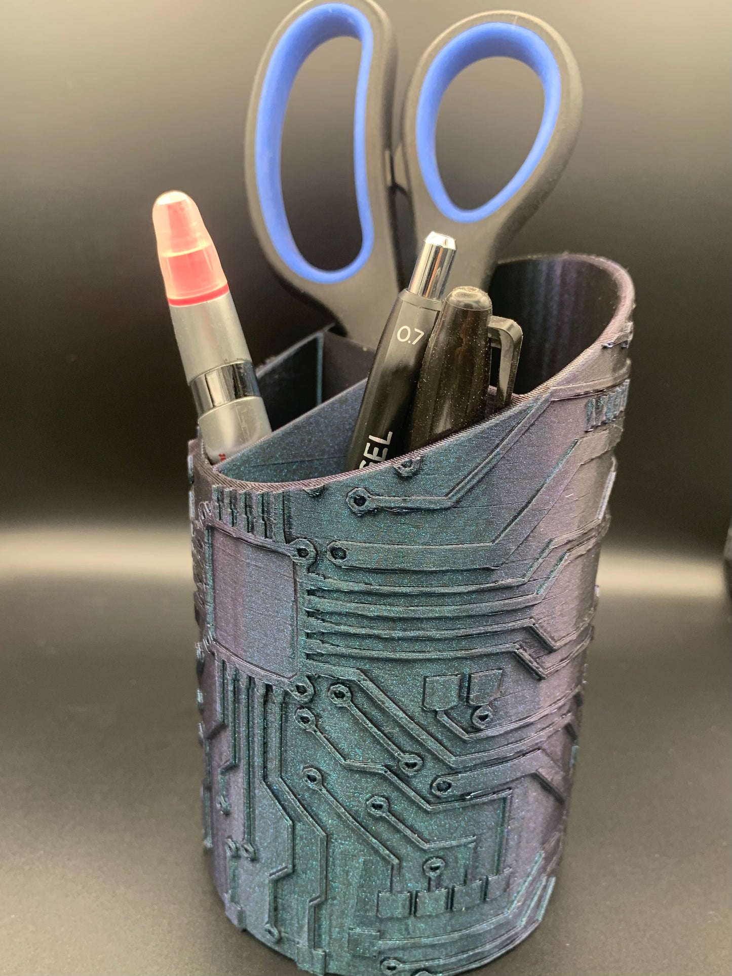 Circuit Caddy Desk Organizer - PLA - Burnt Titanium Color