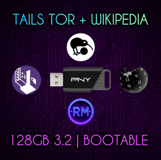 Offline Wikipedia Tails USB | Bootable 128GB 3.2