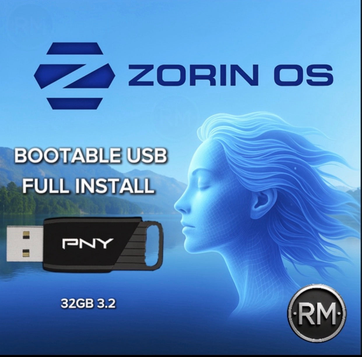 Zorin OS Linux Bootable USB Drive | Live + Full Installer | 32GB 3.2